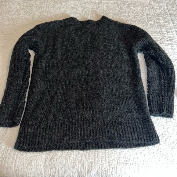 CABLE STITCH Oversized Argyle Tunic Sweater Wool Blend Charcoal EUC Sz XL - Picture 6 of 8